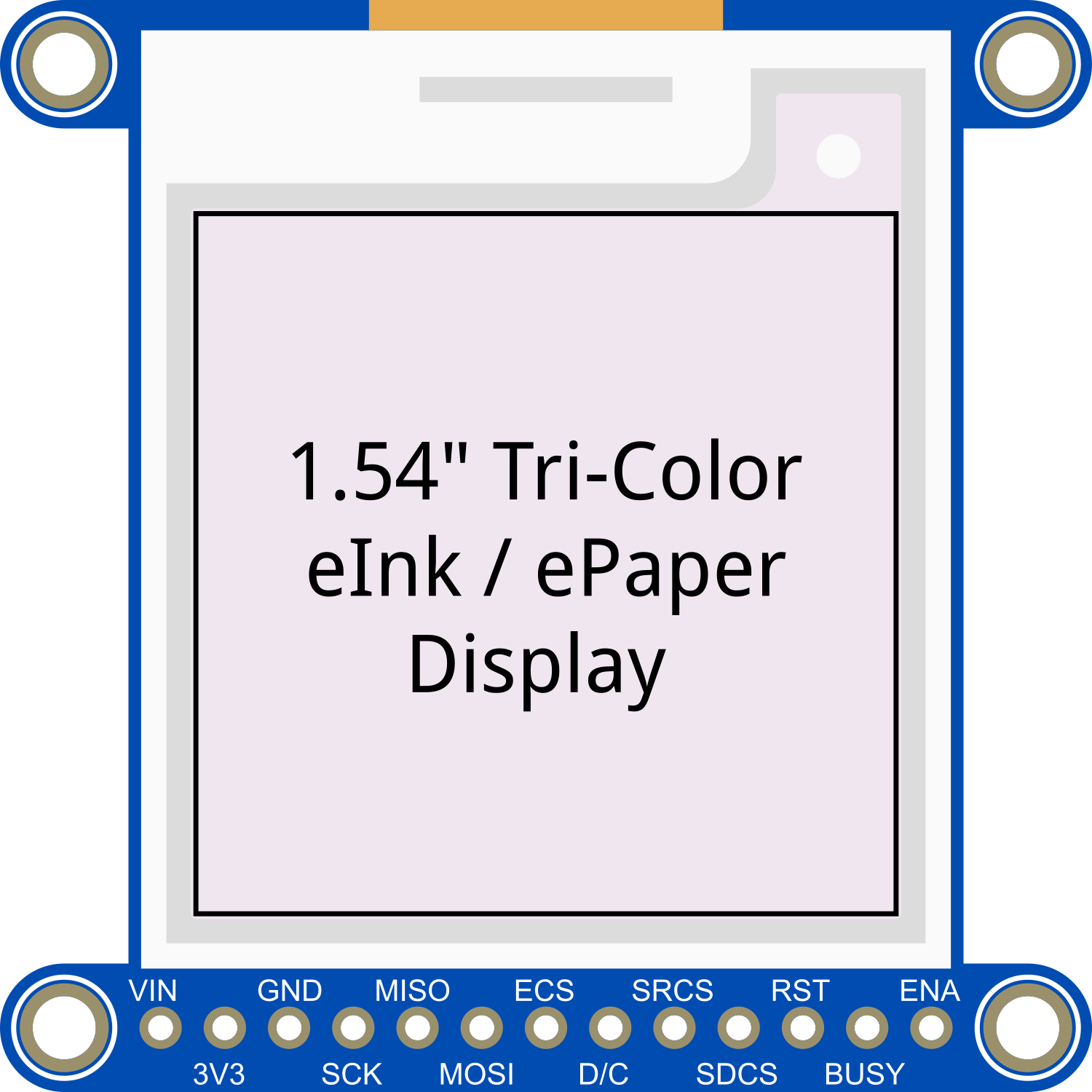 Image of Adafruit 1.54inch Tri-Color eInk-ePaper Display