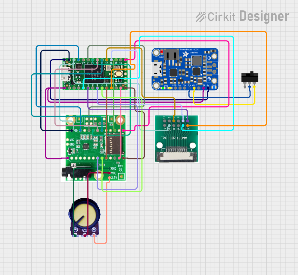 Image of proj2: A project utilizing Adafruit Stereo 2.1W Class D Audio Amplifier - TPA2012 in a practical application