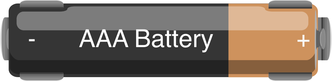 Image of AAA Battery with PCB Clips