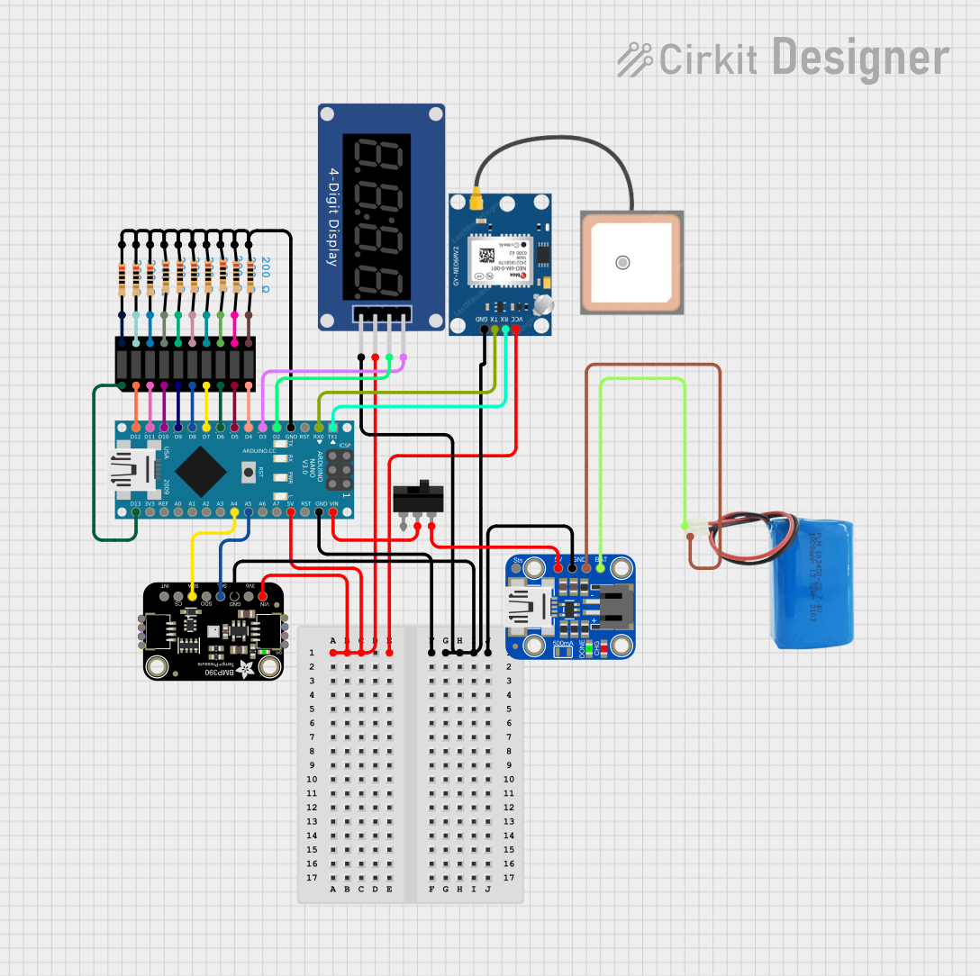 Image of gps_speedometer: A project utilizing Bar Graph (Wokwi Compatible) in a practical application