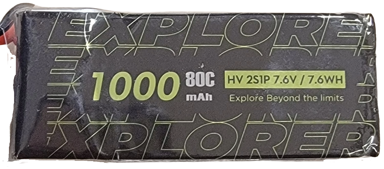 Image of 2PCS Explorer 1000mAh LiHV 2S 80C Battery (Flywoo XT30UP)