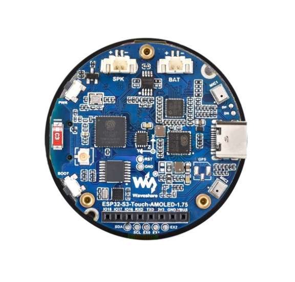 Image of ESP32-S3 1.75inch AMOLED Round 