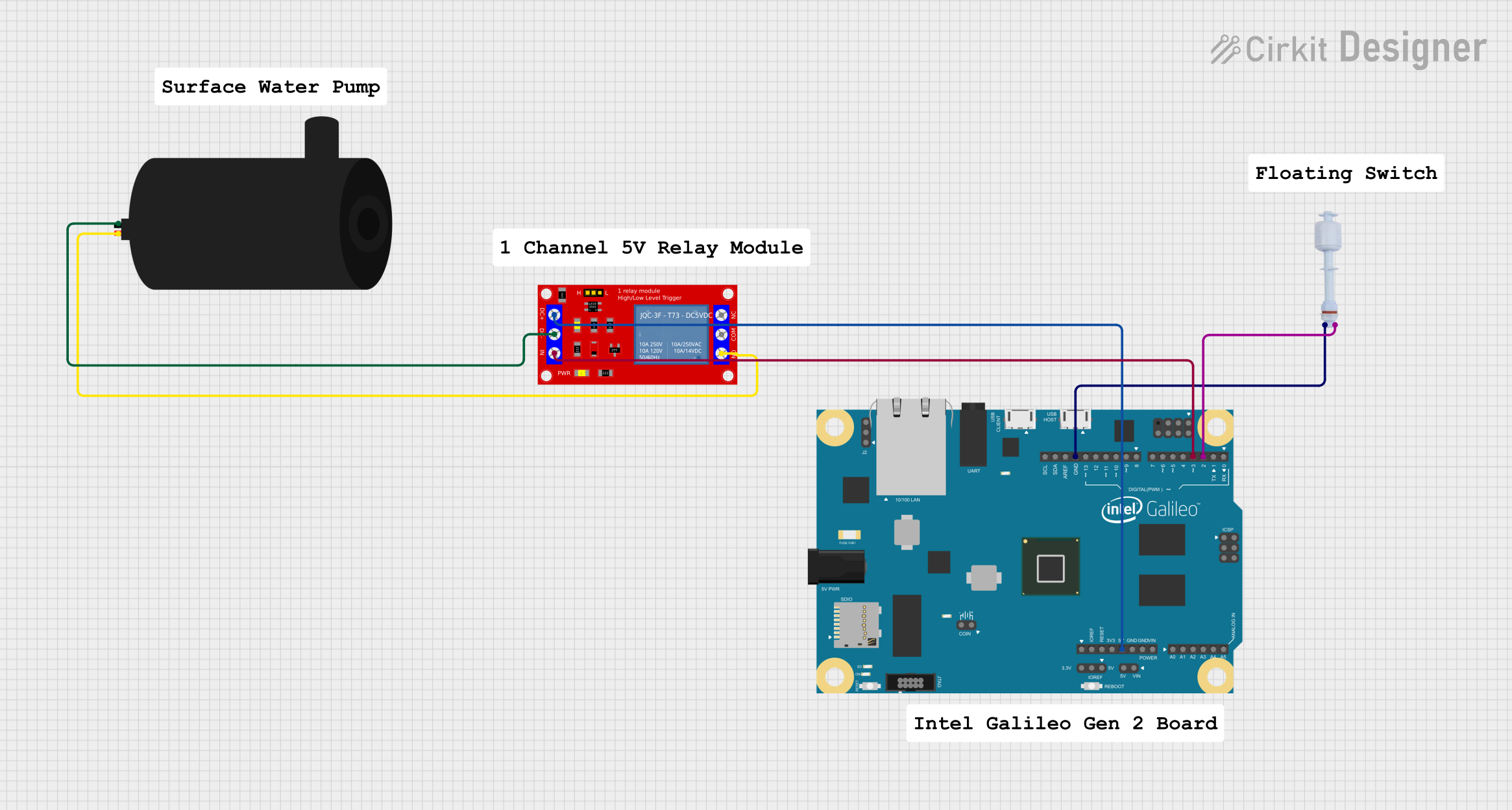 Image of Indigenous Water Pump Circuit: A project utilizing Floatless Relay in a practical application