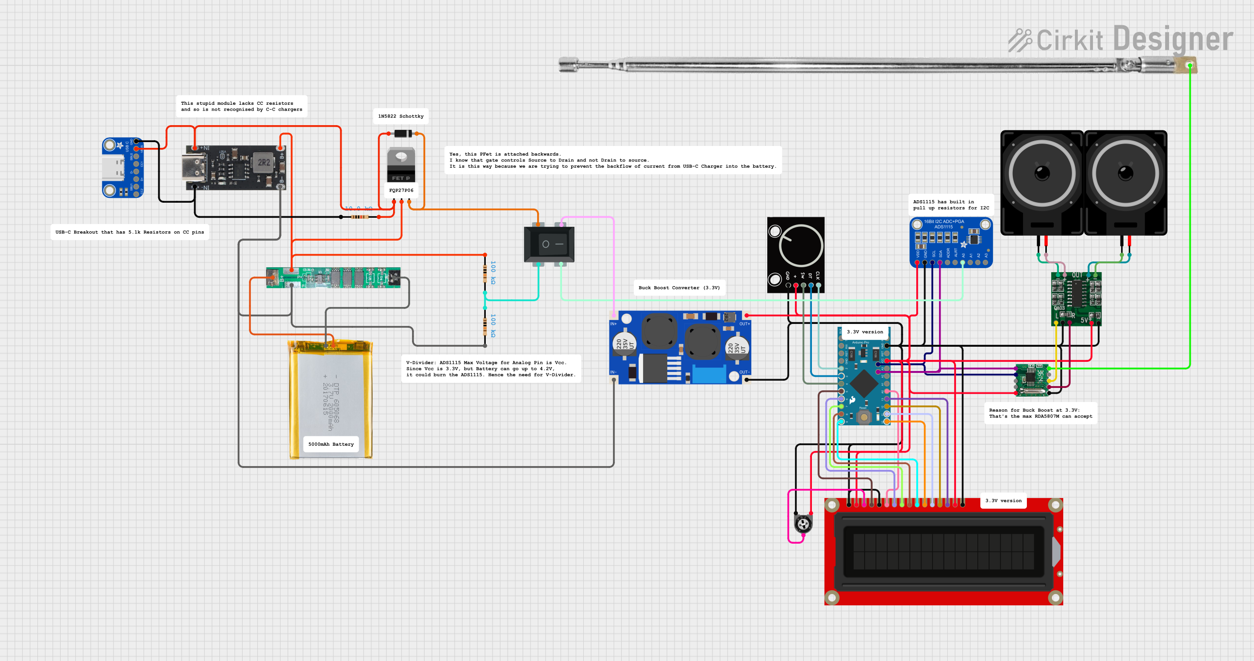 Image of DIY FM Radio RDA5807M V2: A project utilizing Adafruit Si4713 Stereo FM Transmitter in a practical application