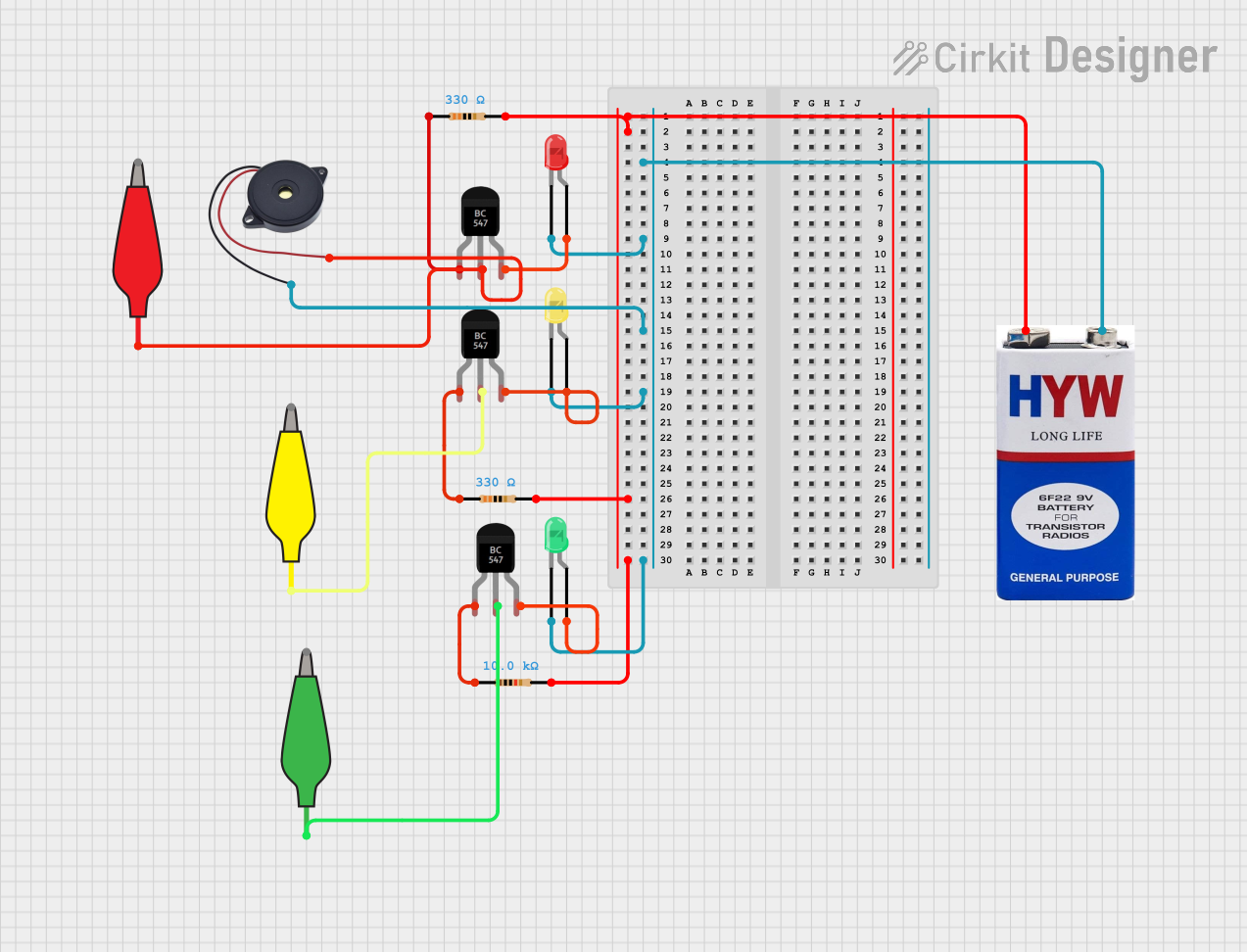 Image of Water level Indicator : A project utilizing bc547 in a practical application