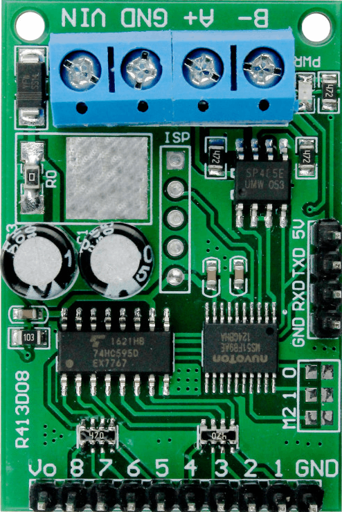 Image of Controlador de Relé 8 Canais 5V RS485 Modbus RTU RS232 TTL