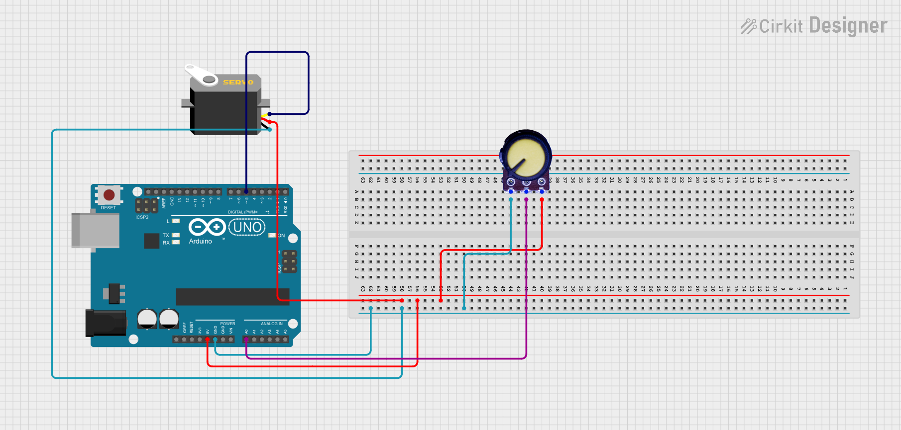 Image of Servo: A project utilizing Motor Servo Analog Output in a practical application