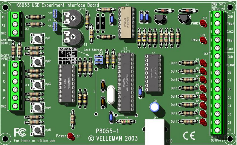 Image of Velleman Experiment board K8055N