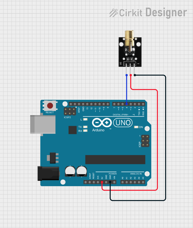 Image of : A project utilizing KY-008 Laser Emitter in a practical application