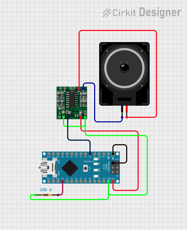 Image of Talking-Volt-meter-Using-Arduino: A project utilizing PAM8403 with volume control in a practical application