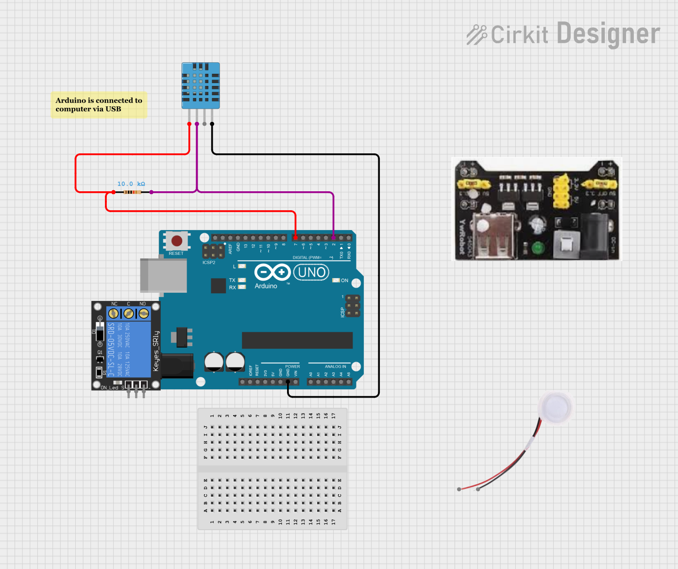 Image of VellumWiring: A project utilizing Humidity and Temperature Sensor (RHT03) in a practical application