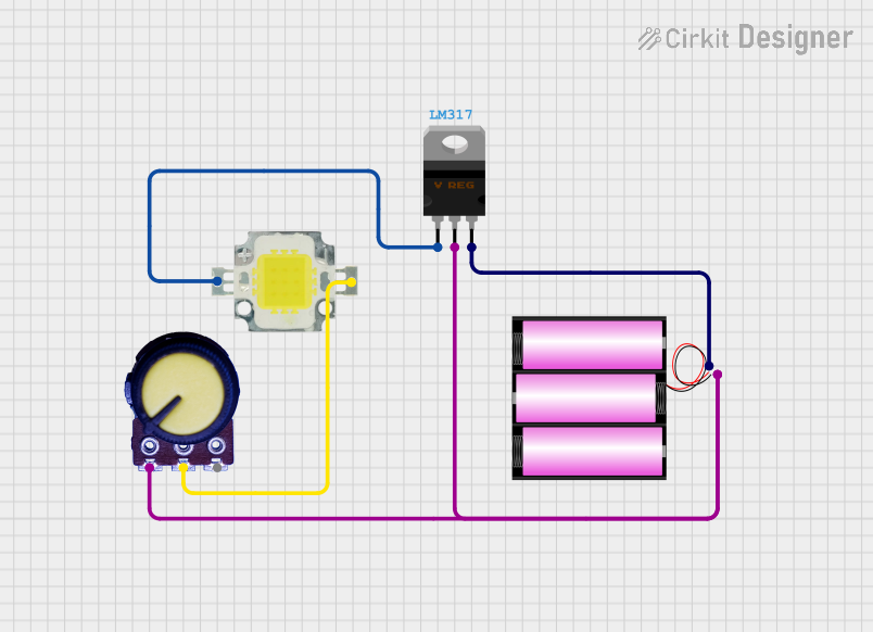 Image of Smart Light Intensity Adjustable Flashlight: A project utilizing 1 Watt LED Cool White w/ Heatsink in a practical application