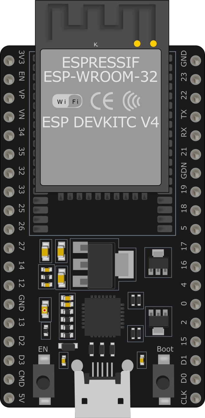 Image of ESP32 WROOM 38 PINS
