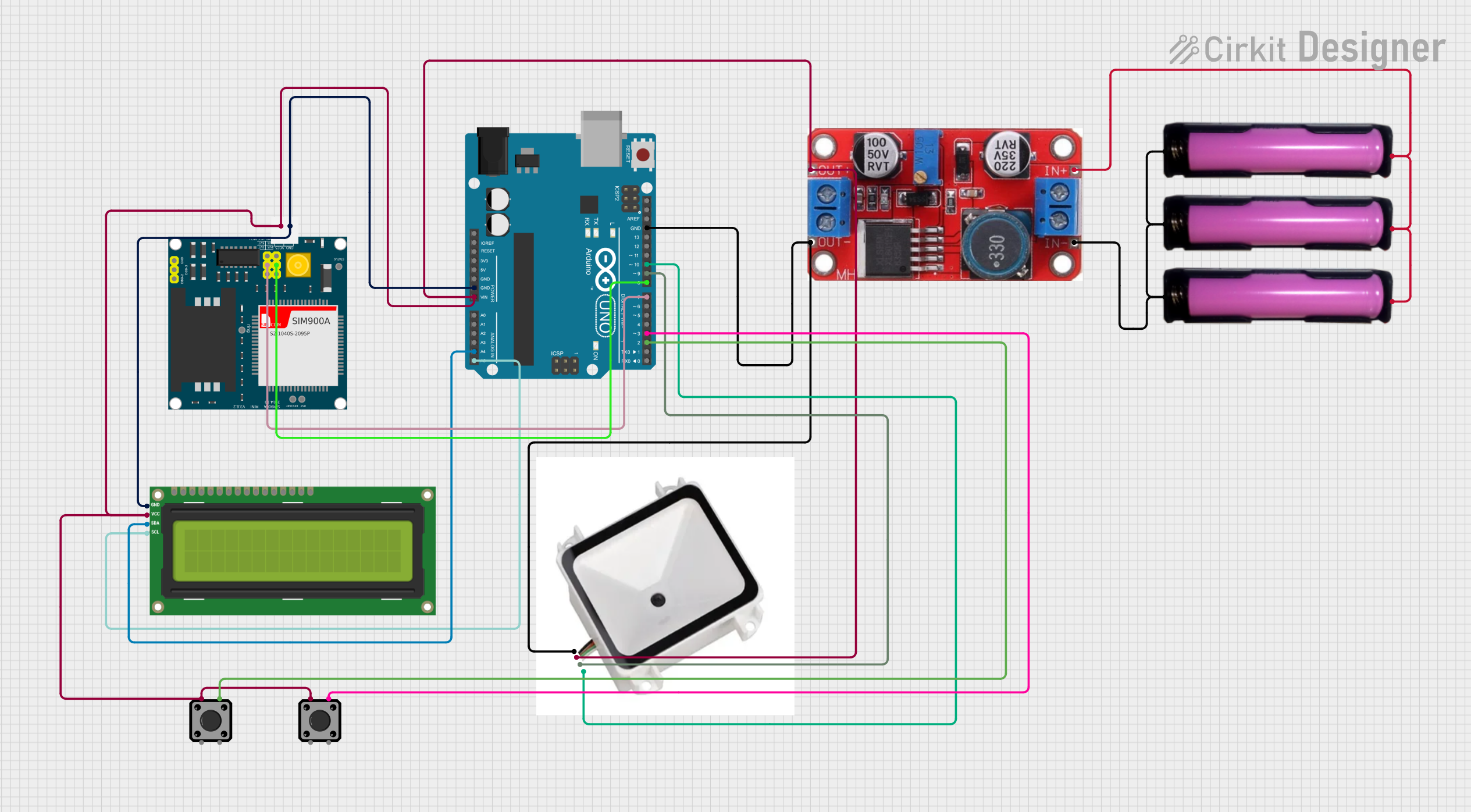 Image of park system: A project utilizing Adafruit Switched 12mm Coin Cell Breakout in a practical application