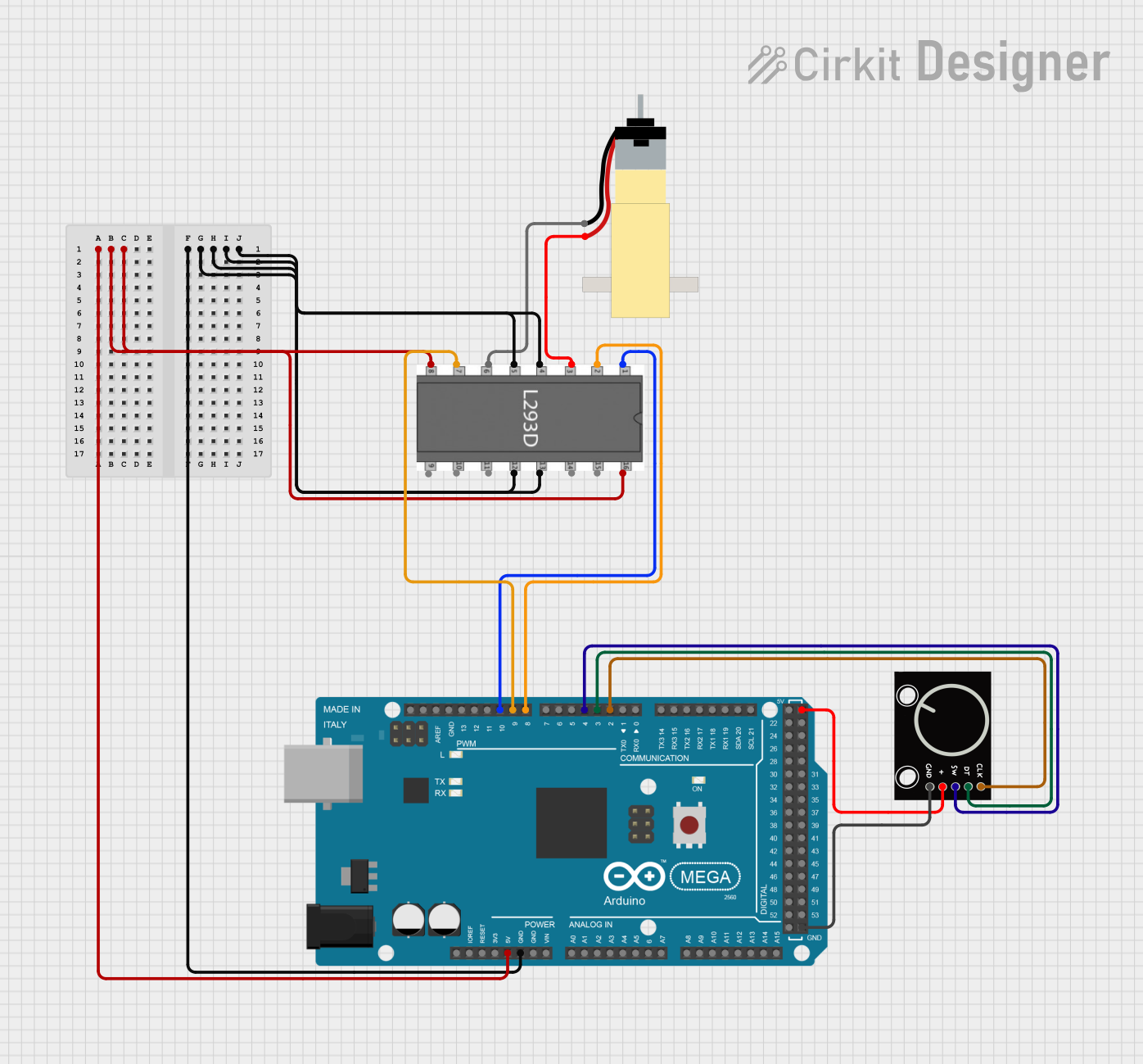 Image of Motor Control via Encoder: A project utilizing Yellow Geared Motor with Encoder in a practical application