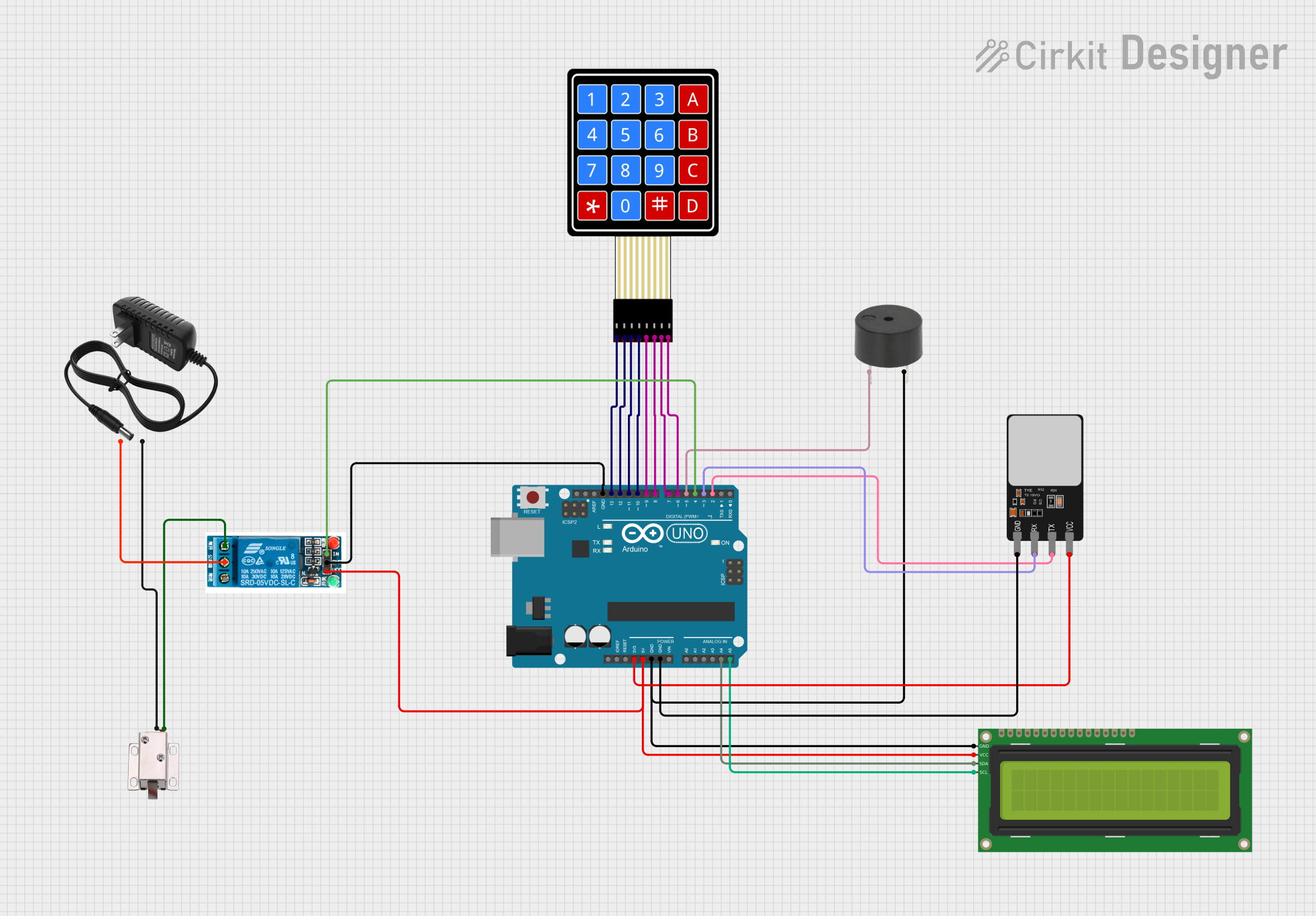 Image of Arduino-Based Smart Locker with Keypad, Fingerprint Scanner, and I2C LCD