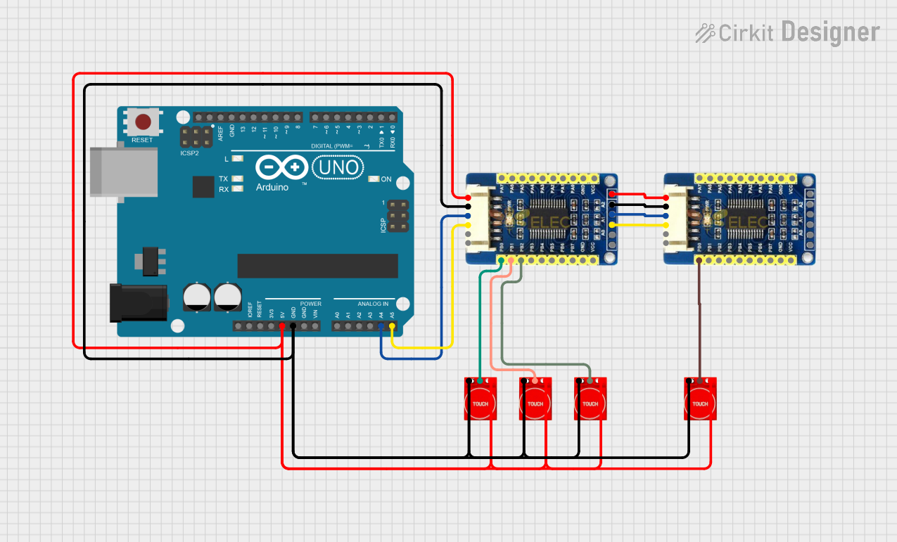 Image of Touch design for any app: A project utilizing MCP23017 IO Expansion Board I2C Interface 16 I/O Pins Expands in a practical application