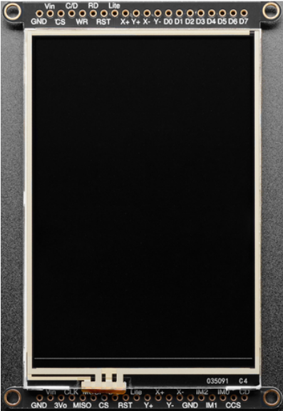 Image of 3.5" TFT 320x480 + Touchscreen Breakout Board w/MicroSD Socket - HX8357D