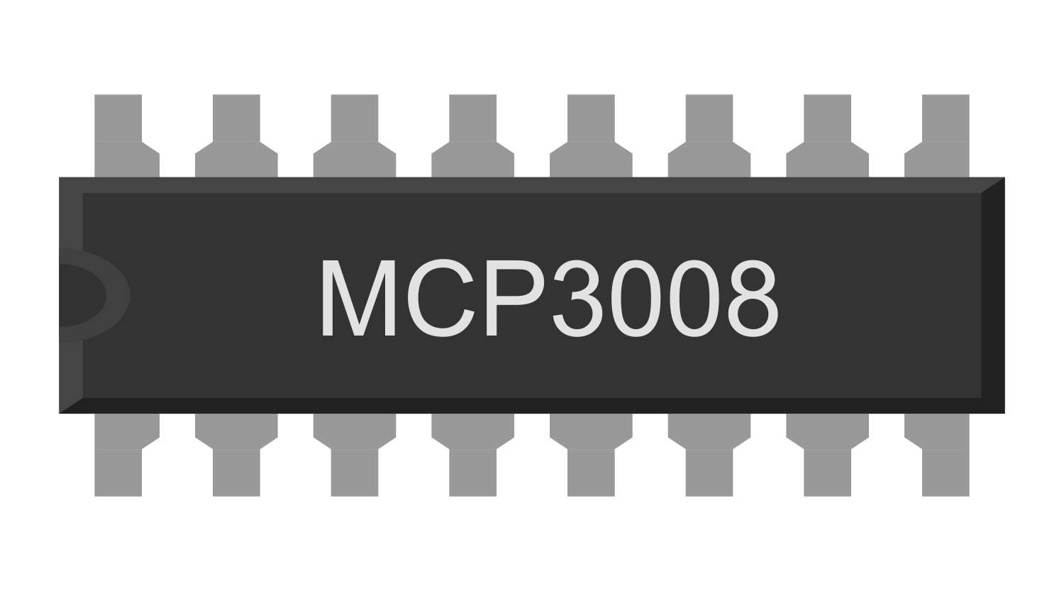 Image of MCP3008 8-channel 10-bit ADC