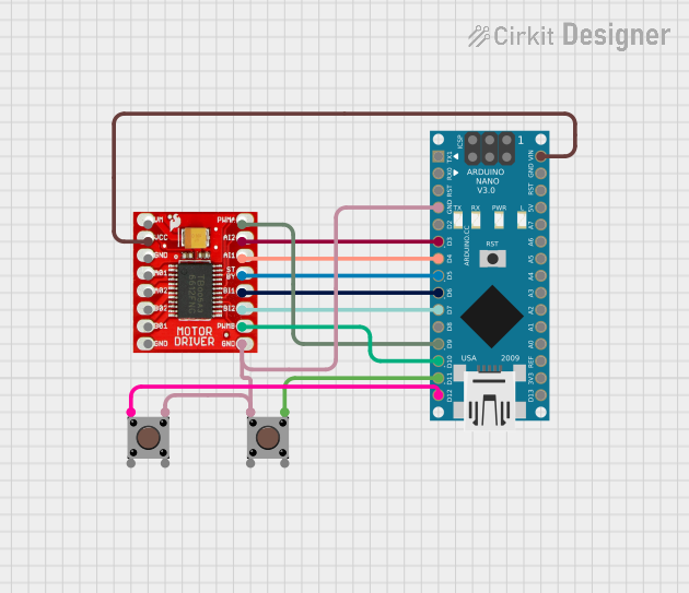 Image of LFR CKT: A project utilizing Motor Driver 1A Dual TB6612FNG in a practical application