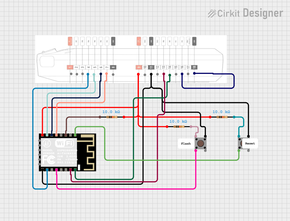 Image of esp8266 flipper: A project utilizing ESP8266 ESP-12E WiFi Module in a practical application