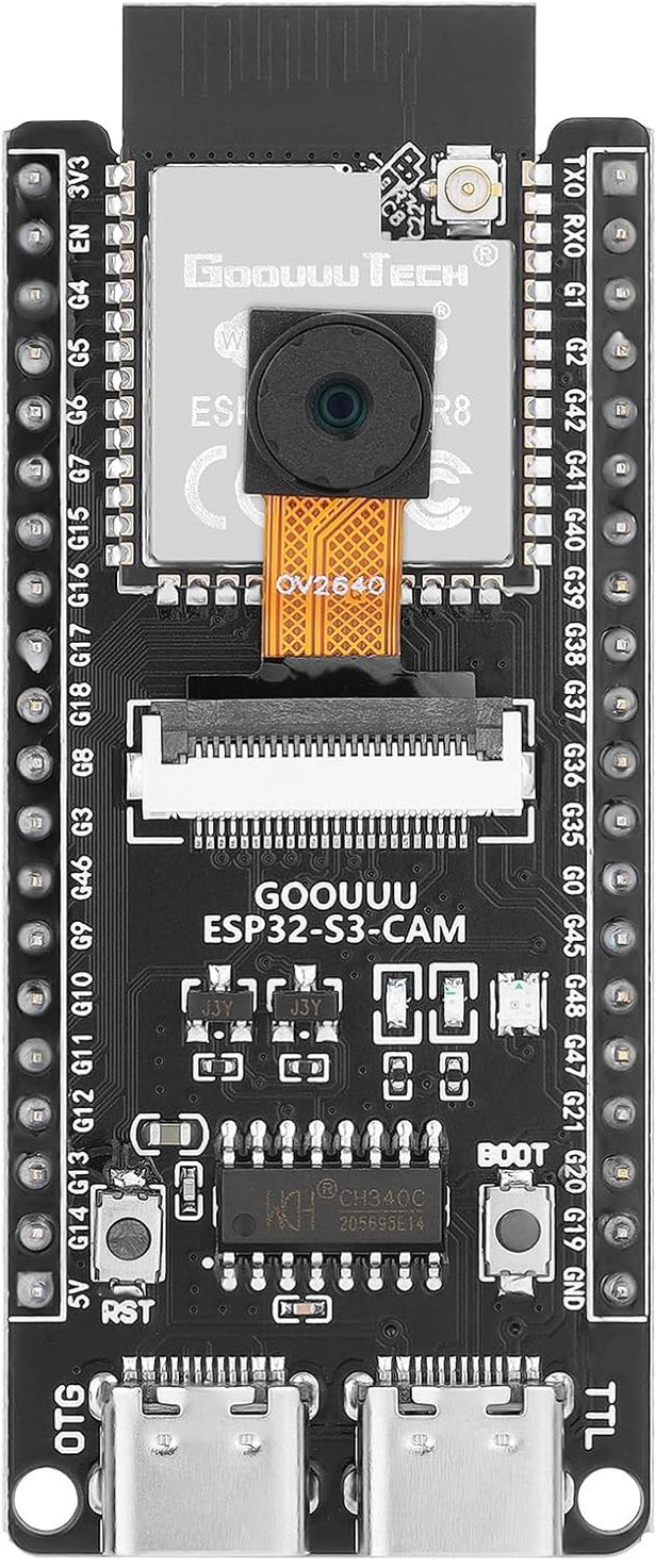 Image of ESP32-S3 CAM Development Board with OV3660 Camera Module