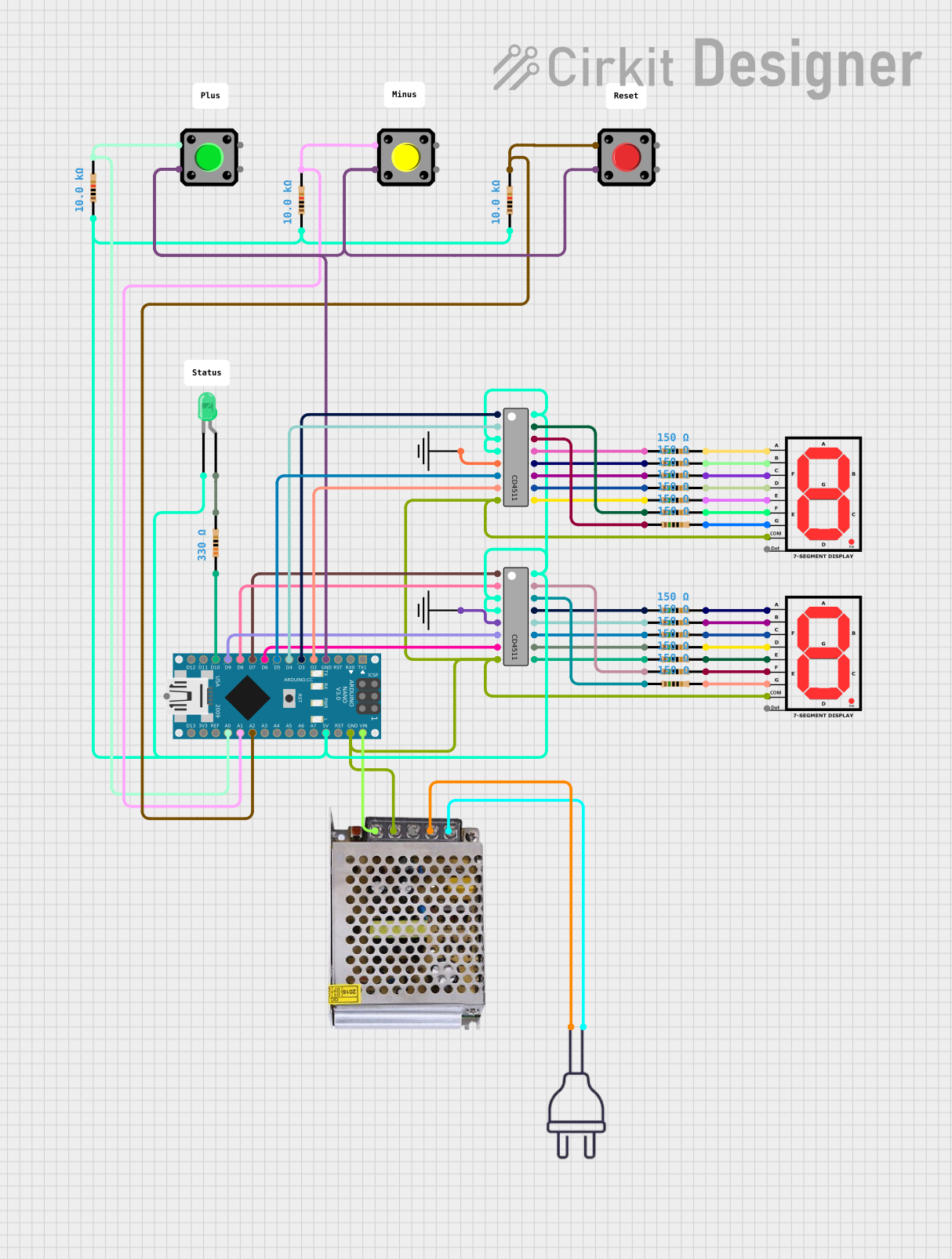 Image of Praxisprojekt: A project utilizing CD4511 in a practical application