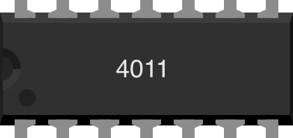 Image of 4011 4 x 2 Input NAND Gate, multi-part