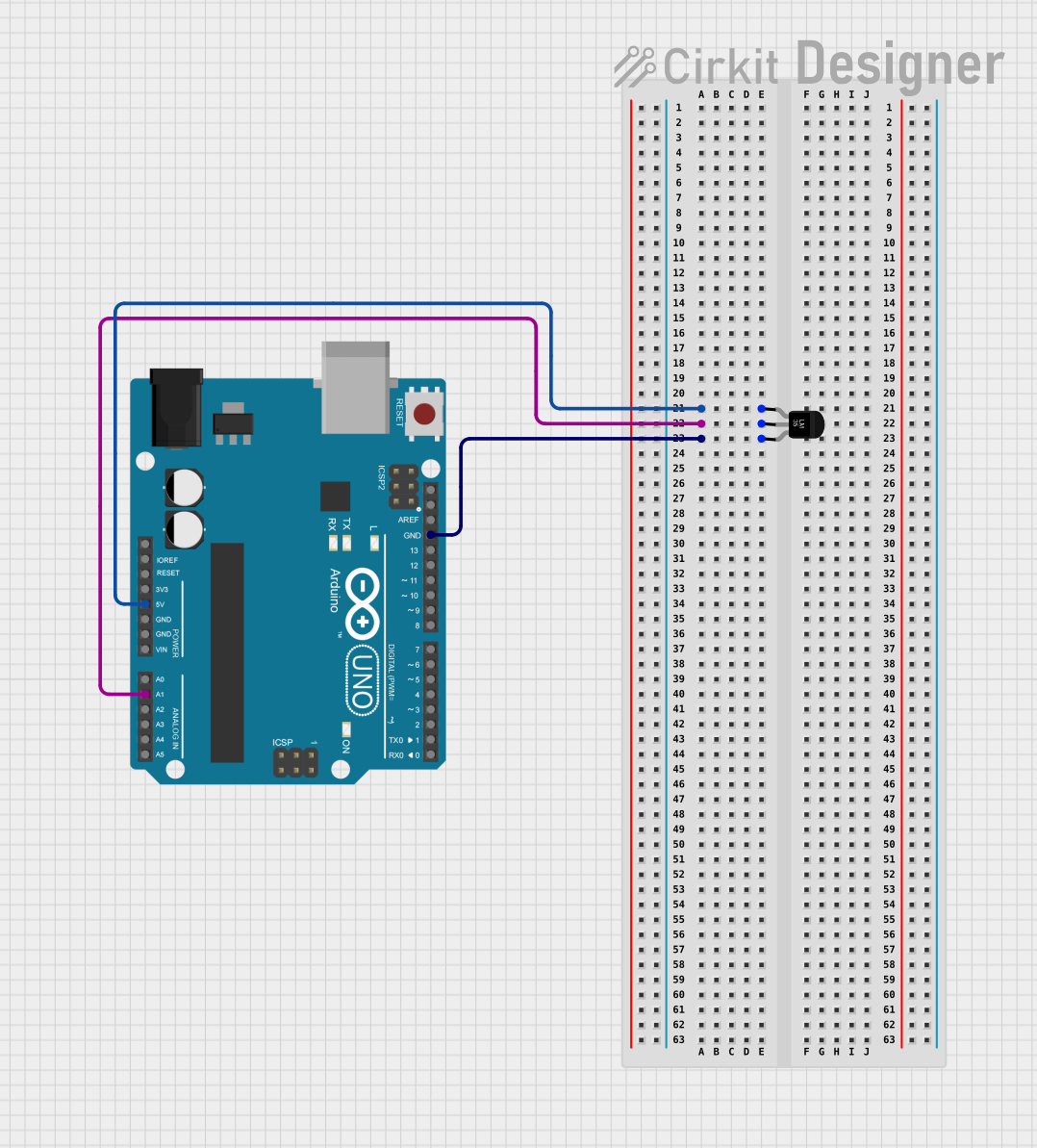 Image of temps: A project utilizing Temperature Sensor (LM35) in a practical application