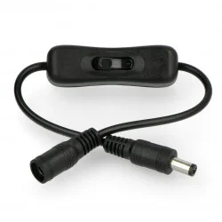 Image of dc female to male adapter with switch