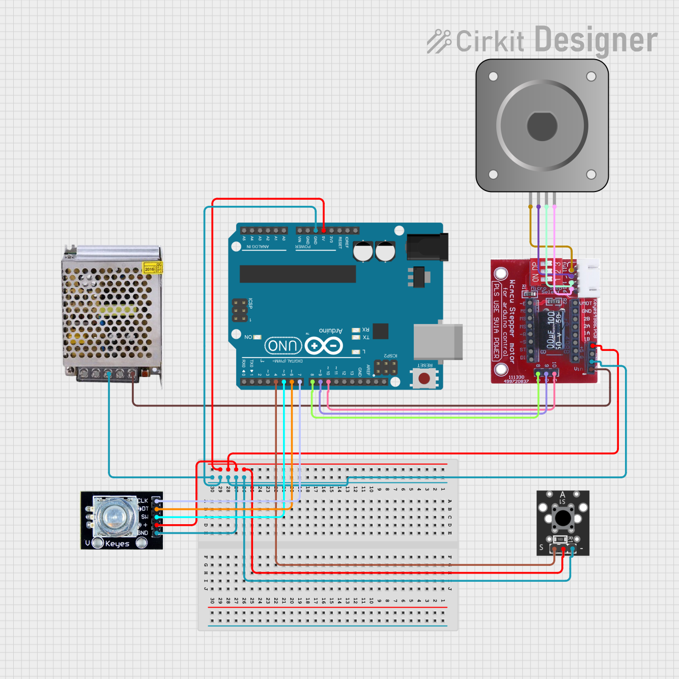 Image of Attenuator with 2 Buttons: A project utilizing stepper motor one in a practical application