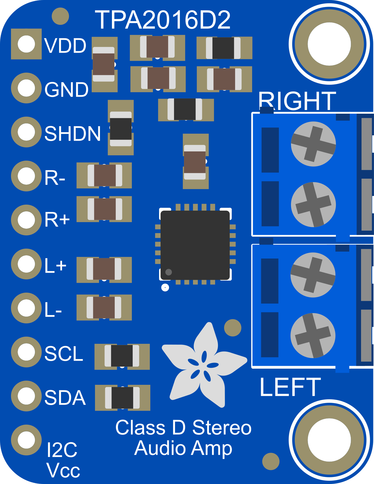 Image of Adafruit Stereo 2.8W Class D Audio Amplifier - I2C Control AGC - TPA2016