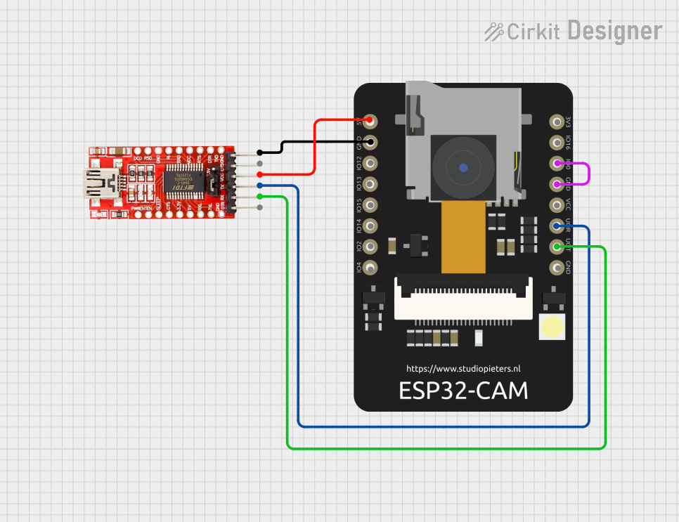 Image of ESP32 CAM Programming Setup with FTDI Programmer