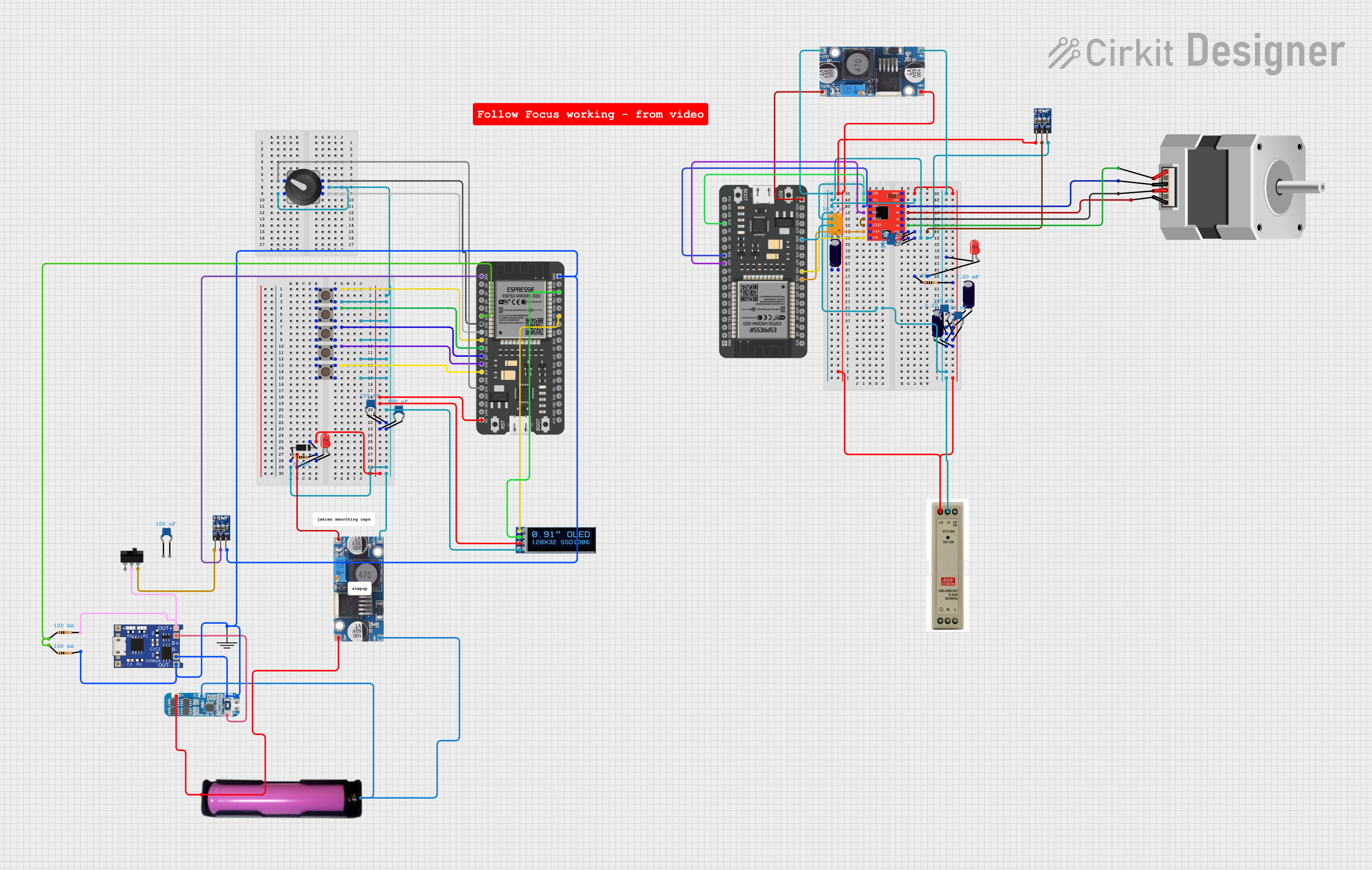 Image of ESP32-Controlled A4988 Stepper Motor Driver Circuit