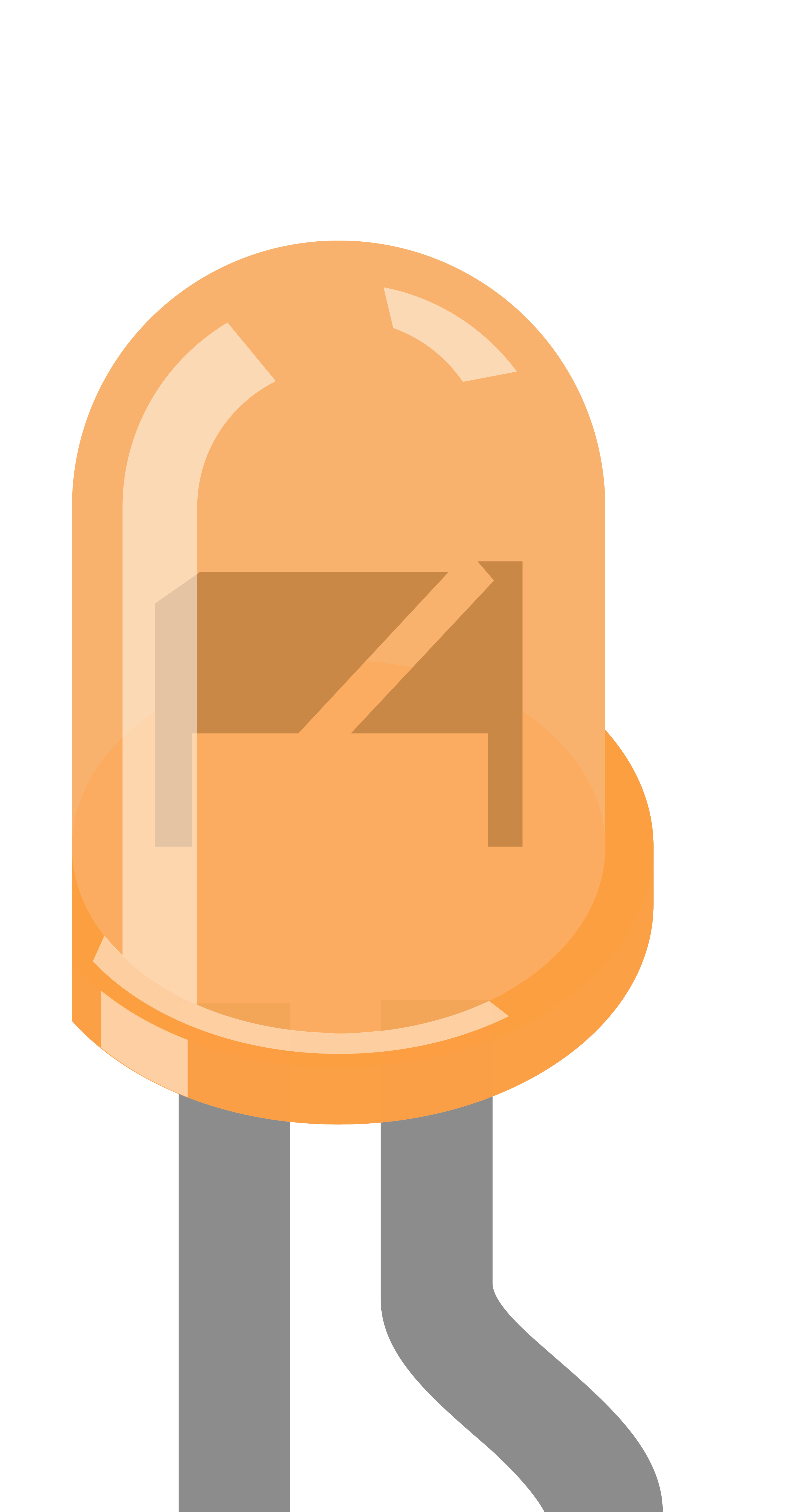 Image of LED: Two Pin (Orange)