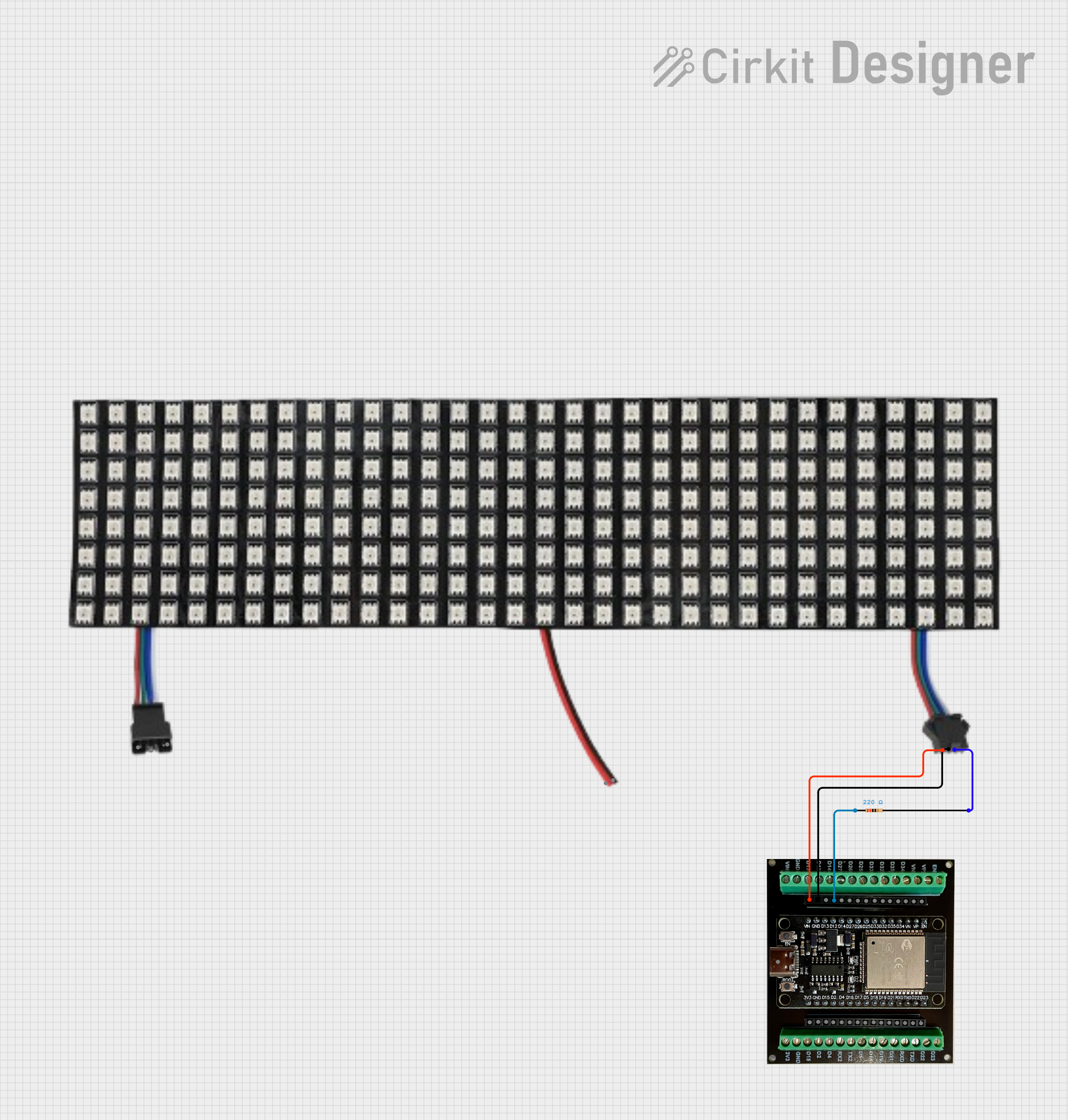 Image of esp32 door sign project: A project utilizing Dot matrix 8x32 in a practical application