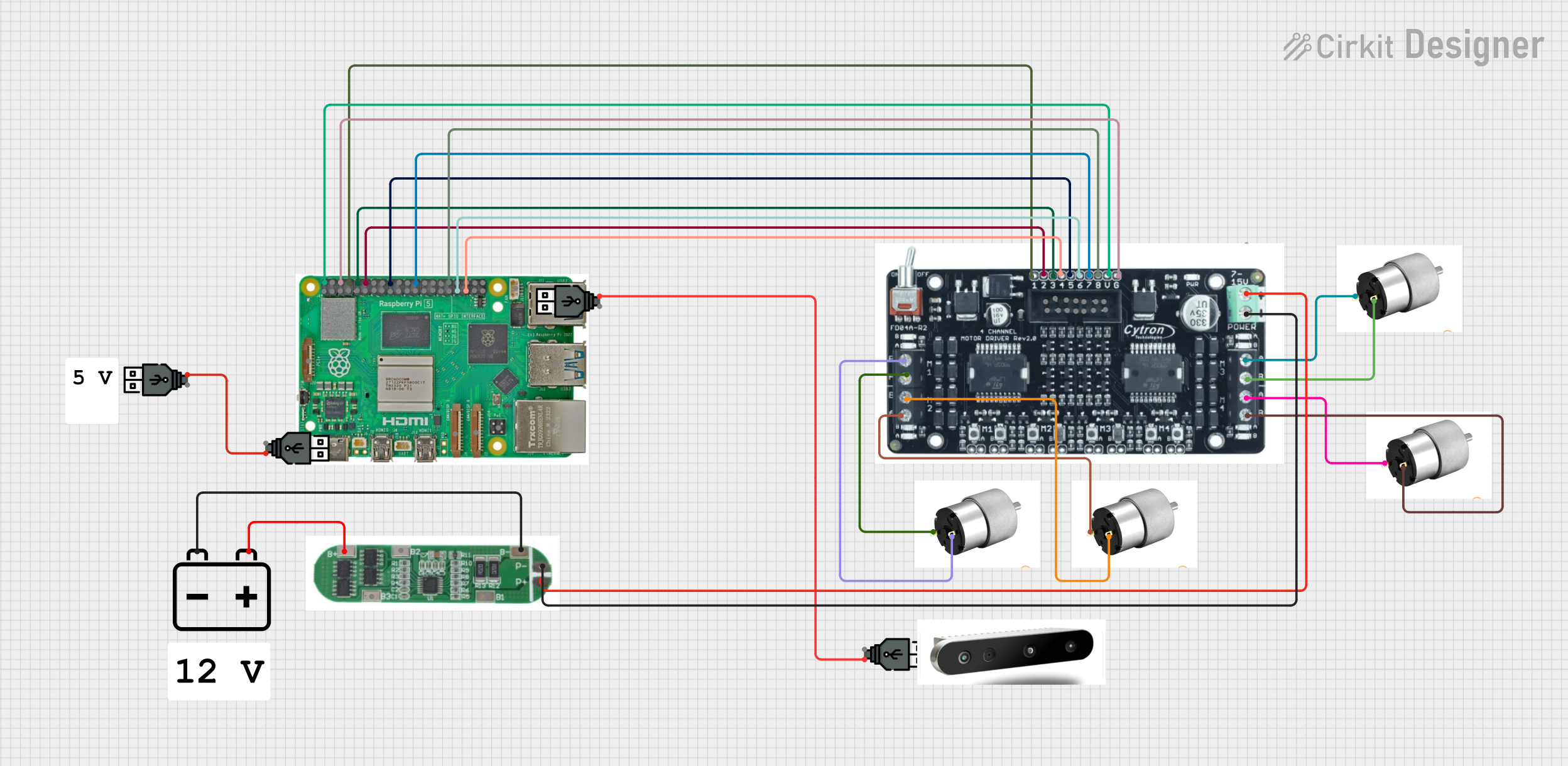 Image of mini project: A project utilizing 4 Channel MOSFET Driver in a practical application