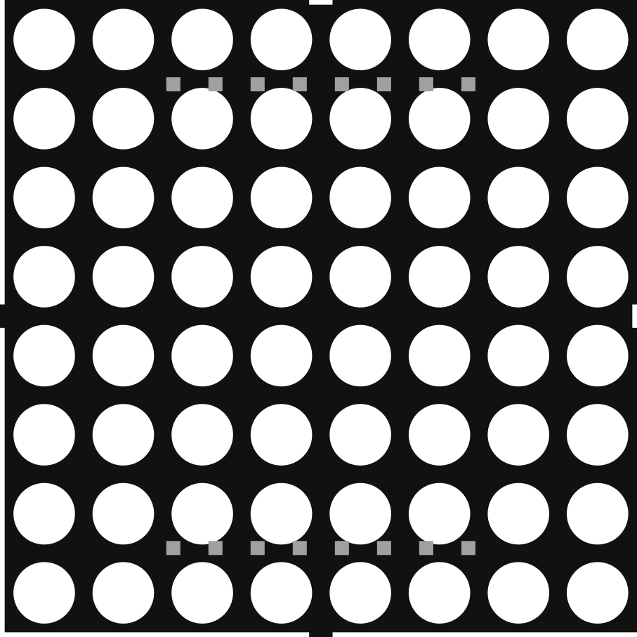 Image of 38mm 8x8 dot matrix column cathode led display