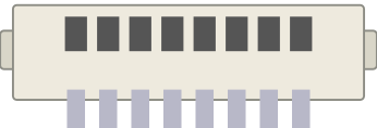 Image of Hirose DF13A-8P-1.25H Right-Angle Header