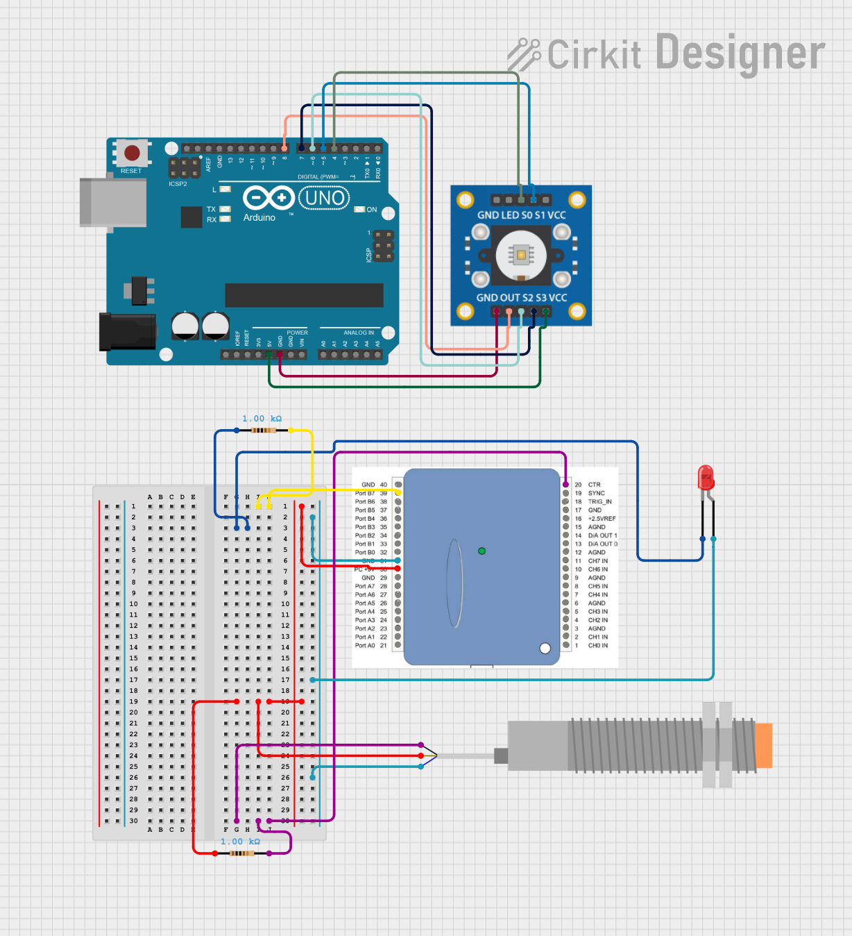 Image of 404 Wiring Schematic: A project utilizing Color Sensing Detection Sensor in a practical application