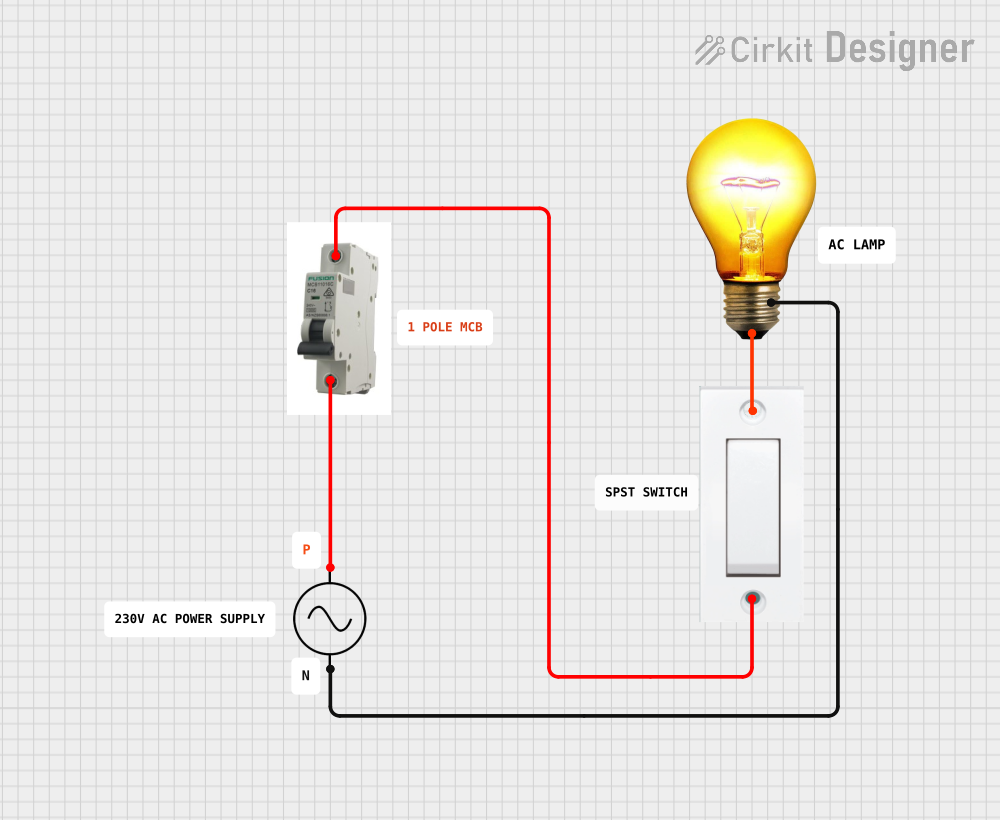 Image of LAMP CONTROLE WITH MCB 1: A project utilizing AC Bulb in a practical application