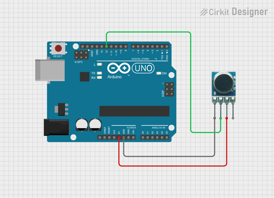 Image of Transmitter: A project utilizing 433MHz RF Transmitter in a practical application