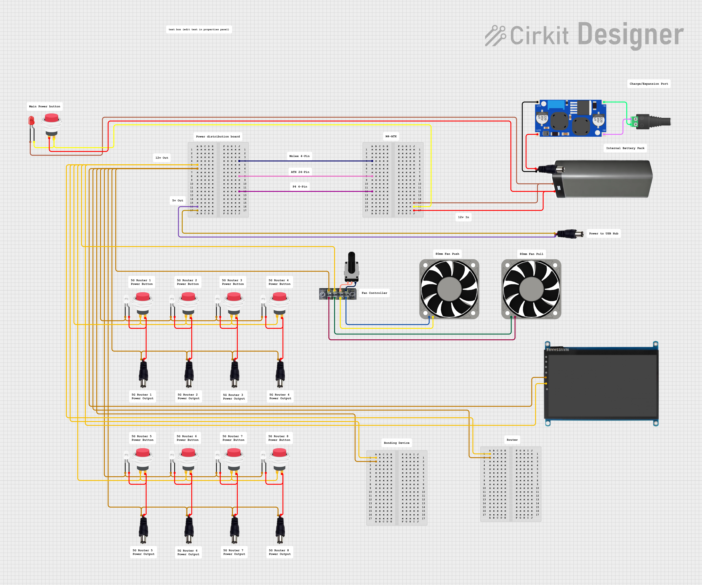 Image of Power Setup Updated 10/12: A project utilizing Panel LED 16 x 16 in a practical application