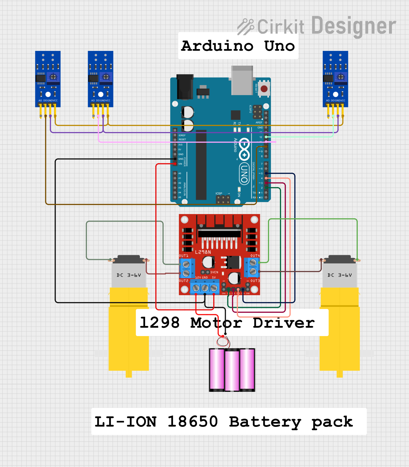 Image of human following robot : A project utilizing KY-033 Line Tracking Sensor in a practical application