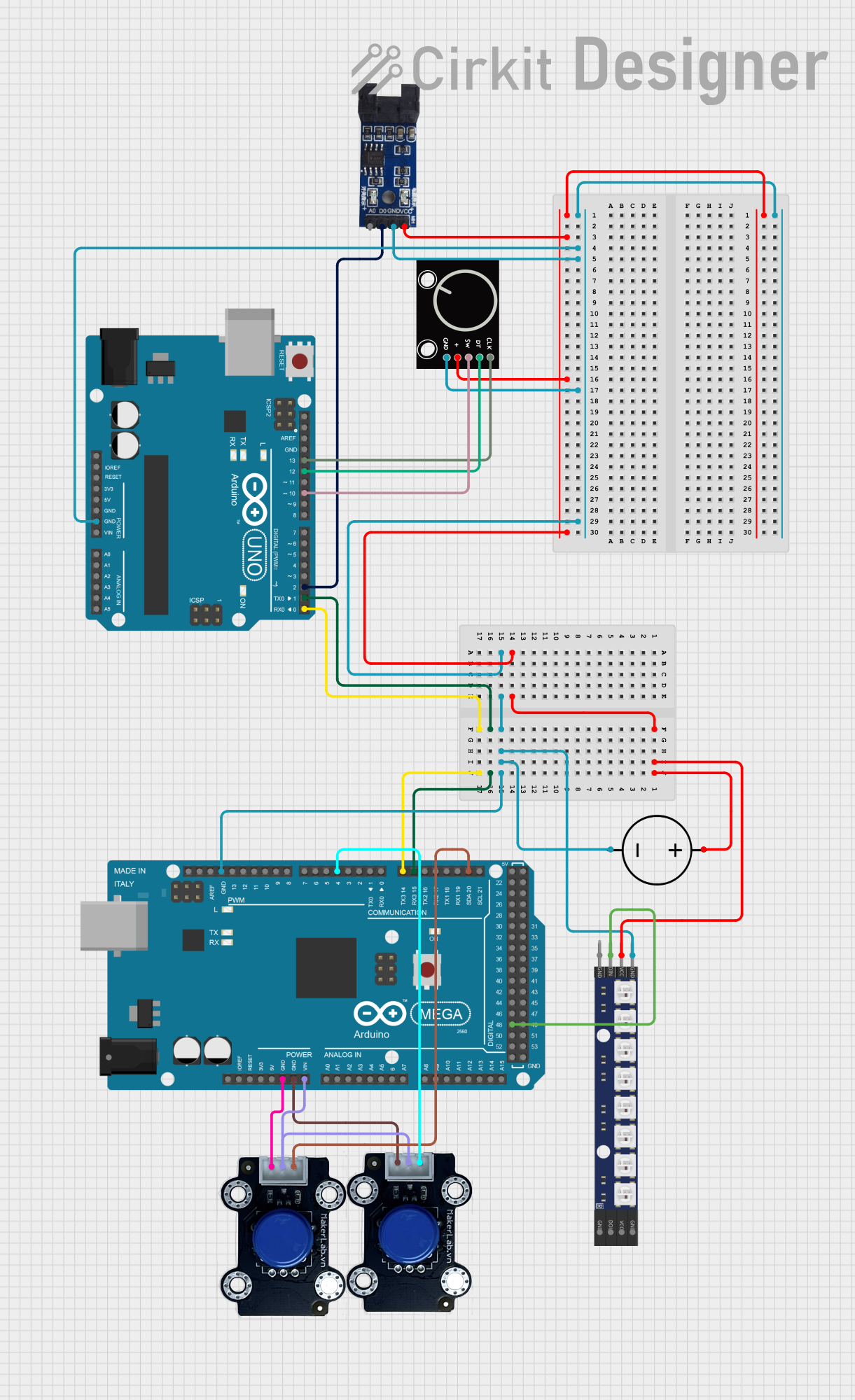 Image of wind-tracker (double): A project utilizing SparkFun Qwiic Twist - RGB Rotary Encoder Breakout in a practical application