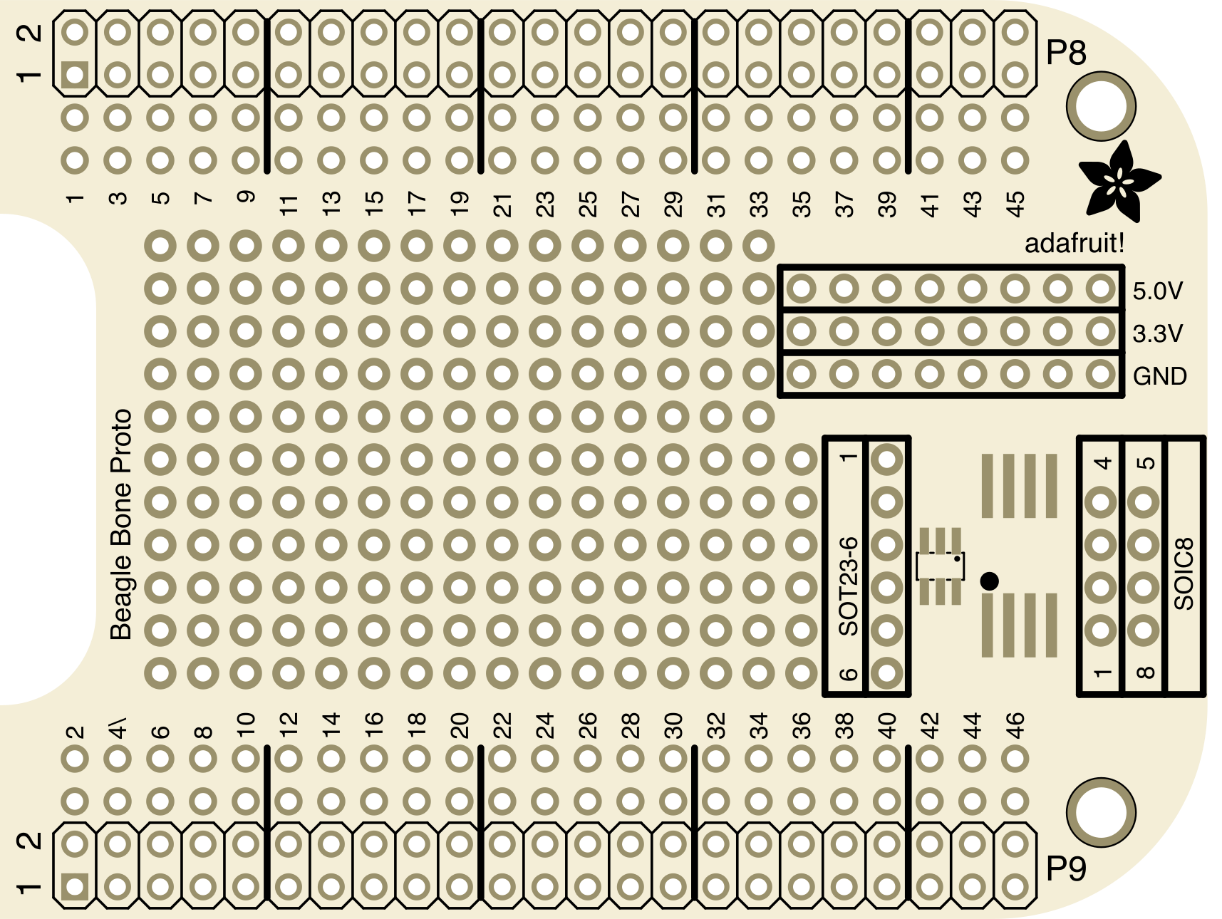 Image of Adafruit BeagleBone Proto Cape
