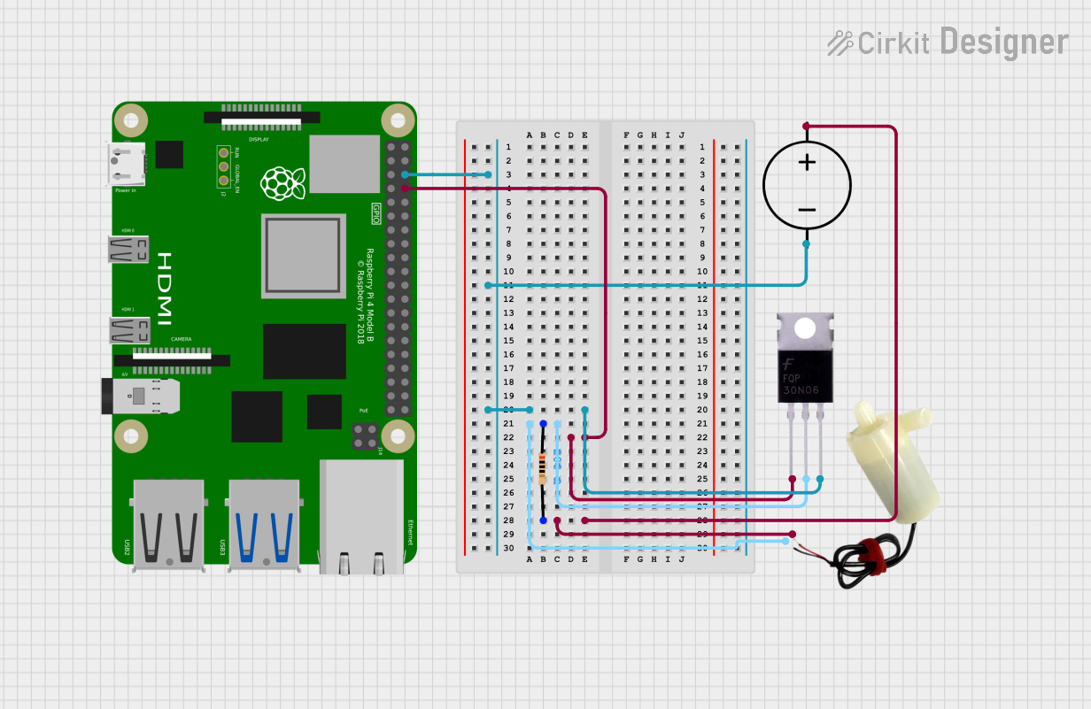 Image of Water Pump Wiring: A project utilizing 5v mini water pump in a practical application