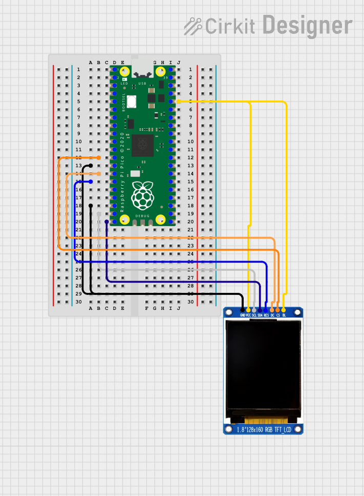 Image of PICO_ST7735_TEST: A project utilizing China ST7735S 160x128 in a practical application