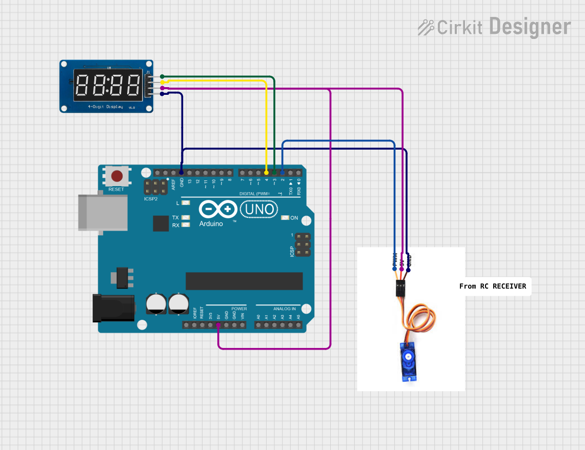 Image of RC Pulse measurement: A project utilizing TM1638 display & switch in a practical application