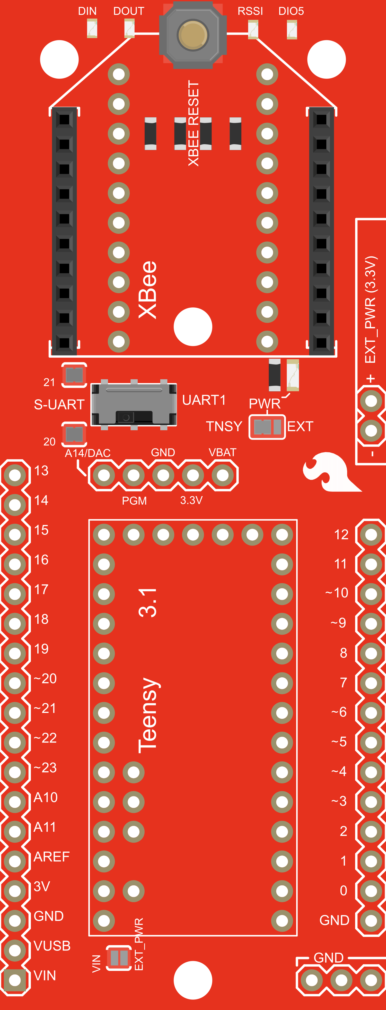 Image of Teensy_3_1 XBee Adapter